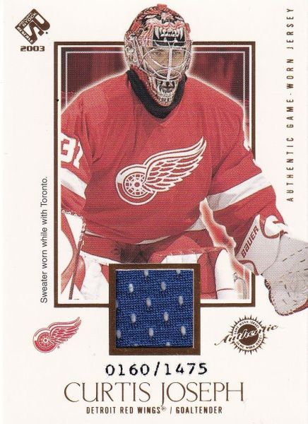 jersey karta CURTIS JOSEPH 02-03 Private Stock Reserve Jersey /1475